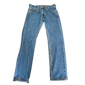 Levi Strauss 505 Mens Jeans W30 L32 Blue Denim Straight Fit Classic 100% Cotton